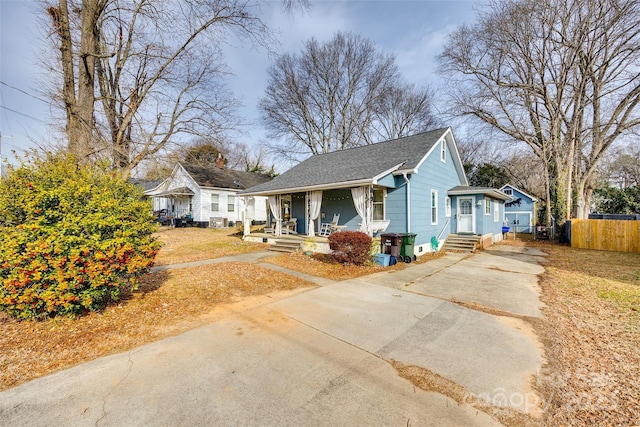 view of front of house featuring covered porch