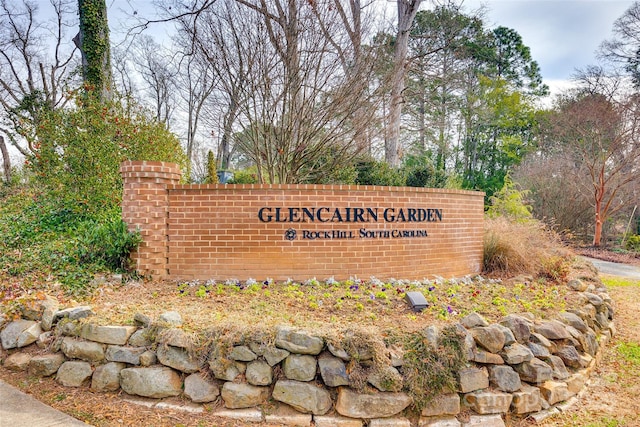 view of community sign