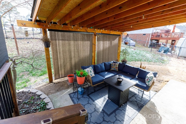 view of patio / terrace featuring an outdoor hangout area