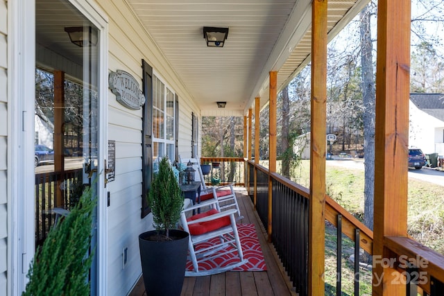 exterior space featuring covered porch