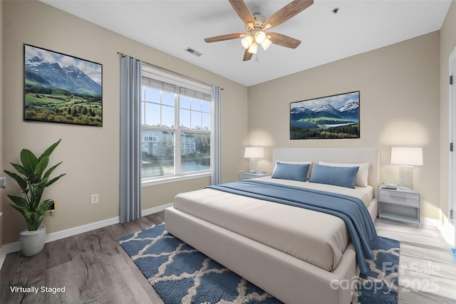 bedroom featuring hardwood / wood-style flooring