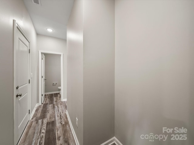 hall featuring hardwood / wood-style flooring