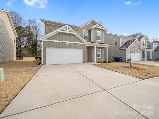 view of front of house featuring a garage