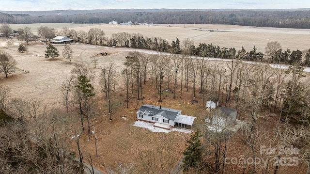 bird's eye view with a rural view