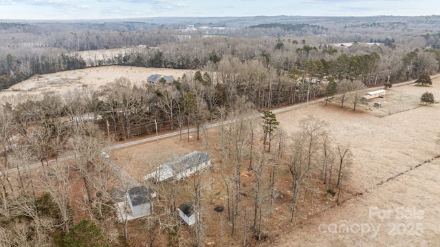 bird's eye view featuring a rural view