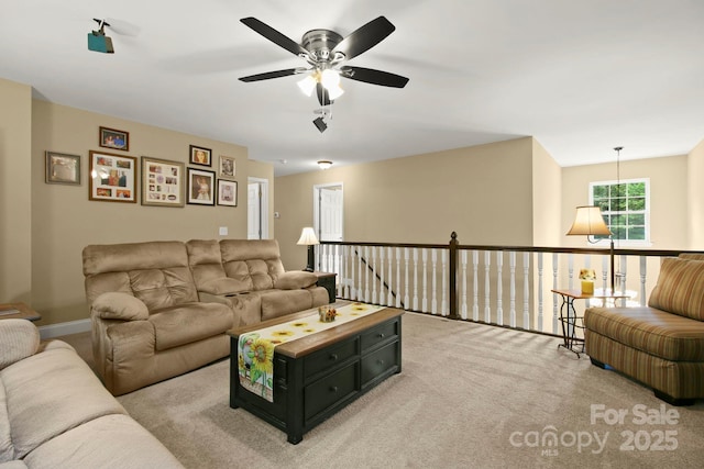 view of carpeted living room