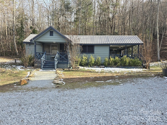 view of front facade with a porch