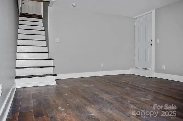 interior space featuring dark hardwood / wood-style floors