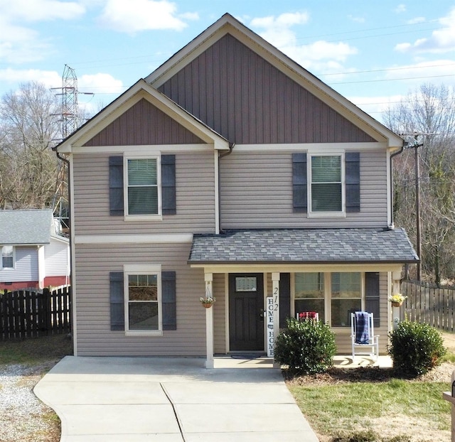 view of front of house with a porch