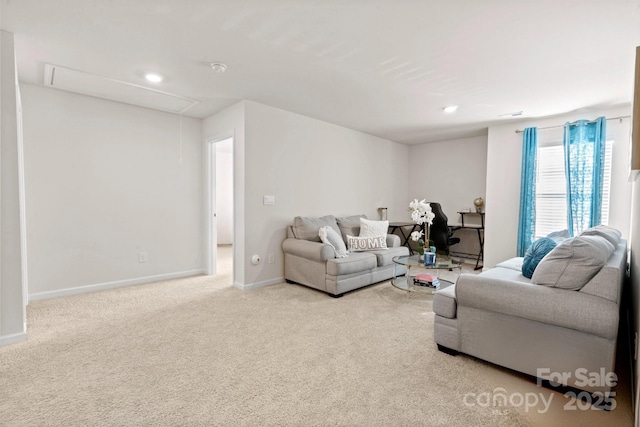 view of carpeted living room