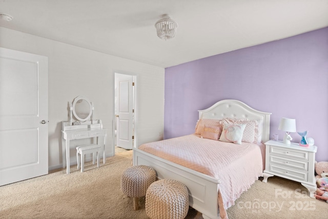 view of carpeted bedroom