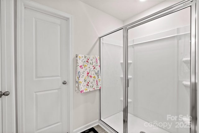 bathroom with walk in shower