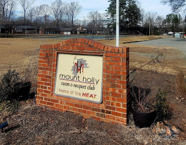 view of community sign