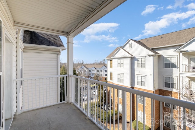 balcony featuring a residential view