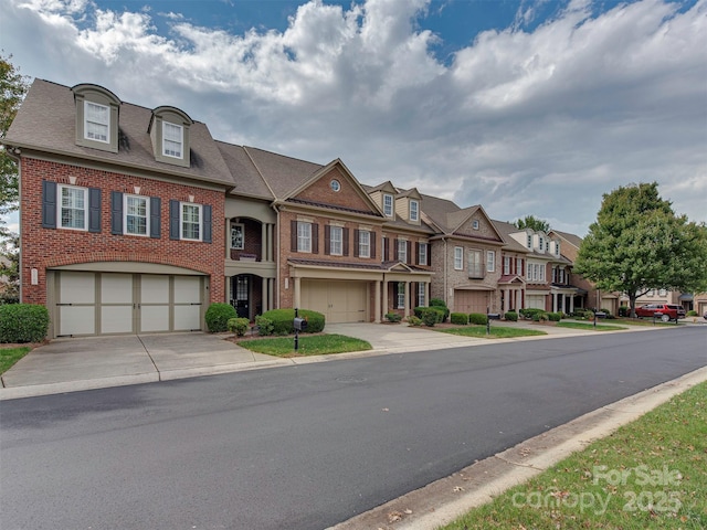 view of property with a garage