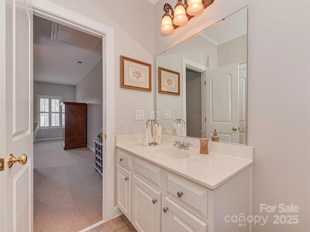 bathroom with vanity