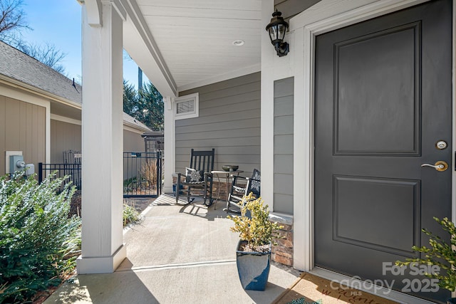 view of patio / terrace featuring covered porch