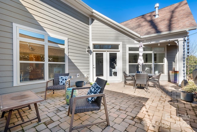 view of patio with french doors