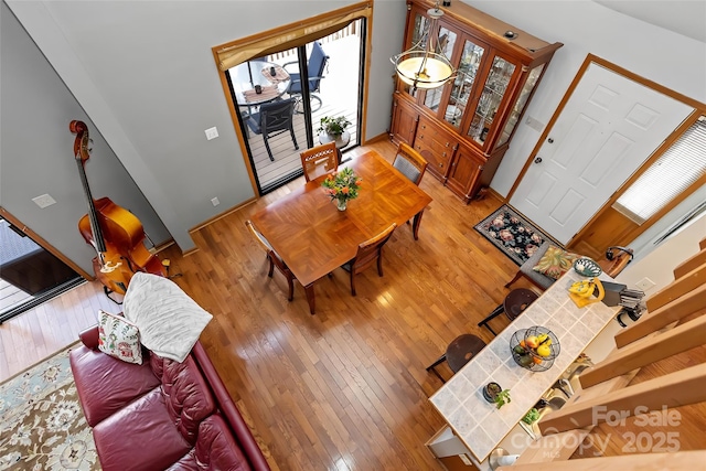 dining room featuring wood-type flooring