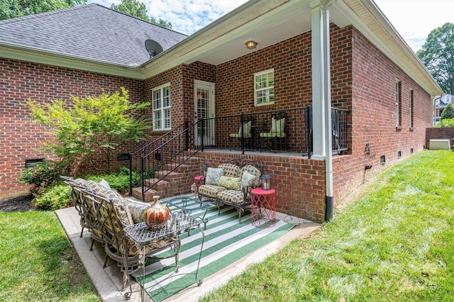 view of patio / terrace featuring outdoor lounge area