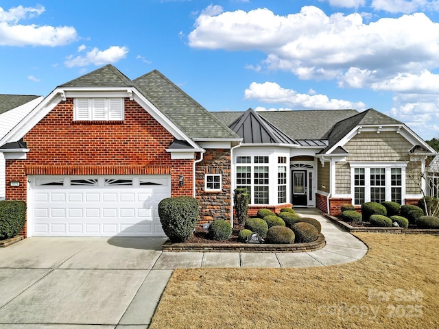 view of front of home featuring a garage