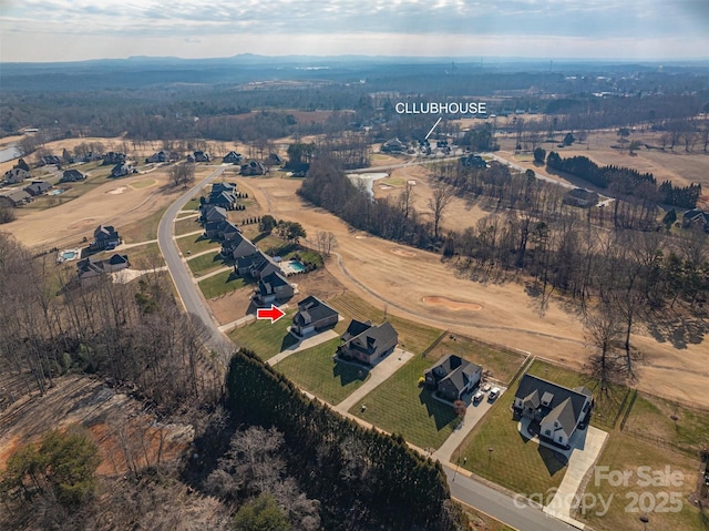 bird's eye view with a rural view