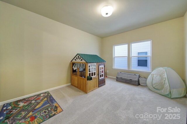 game room featuring carpet floors