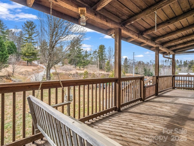 view of wooden deck