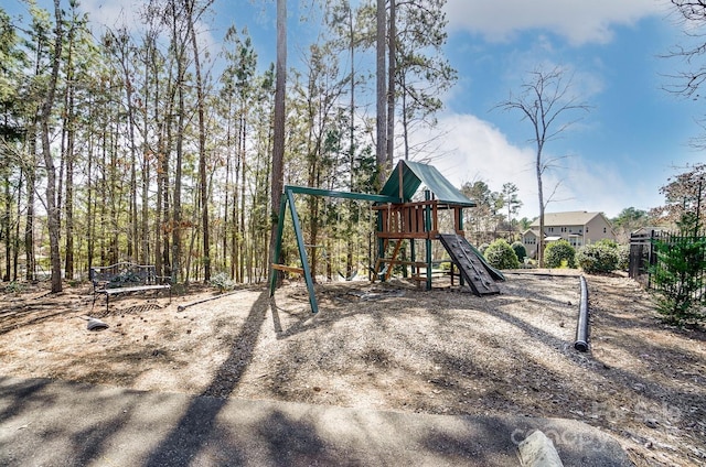 view of jungle gym