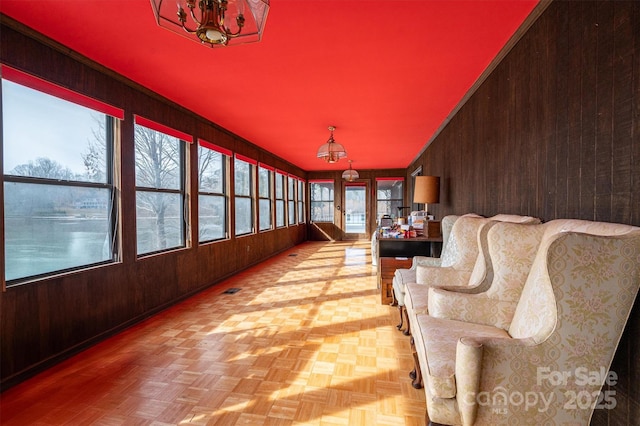 view of sunroom