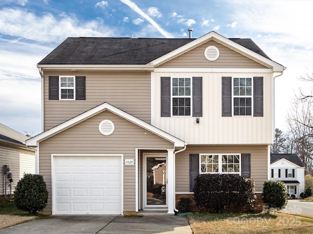 front facade featuring a garage