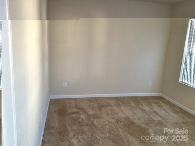 unfurnished room featuring carpet