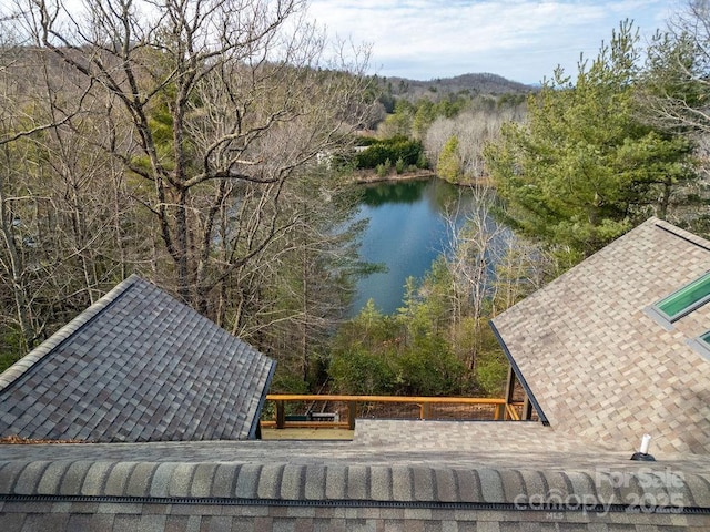 water view featuring a view of trees