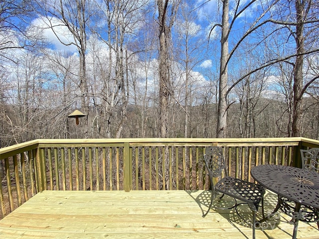 view of wooden terrace