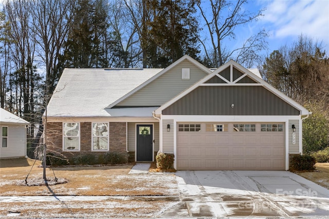 view of front of home featuring a garage