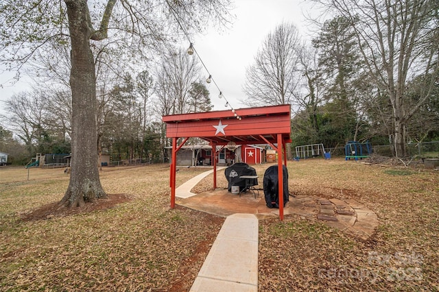 view of yard featuring a playground