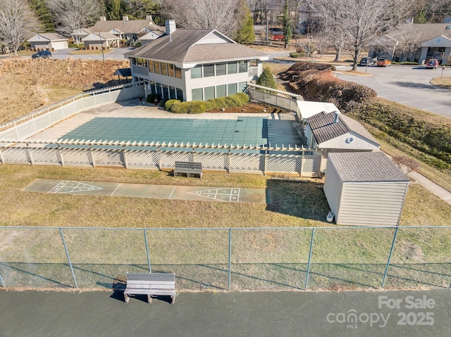 birds eye view of property