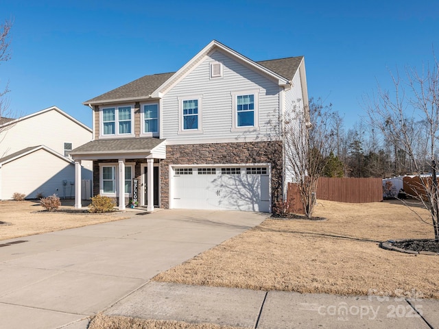 front of property featuring a garage