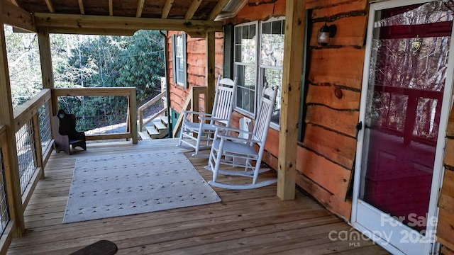 view of wooden deck