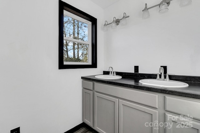 bathroom with vanity