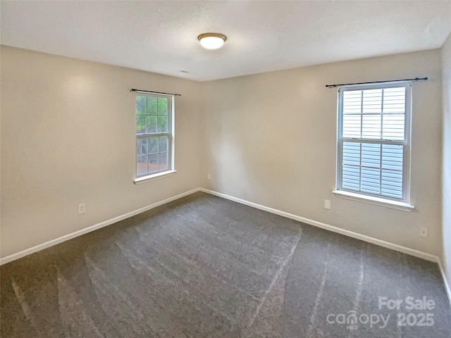 view of carpeted spare room