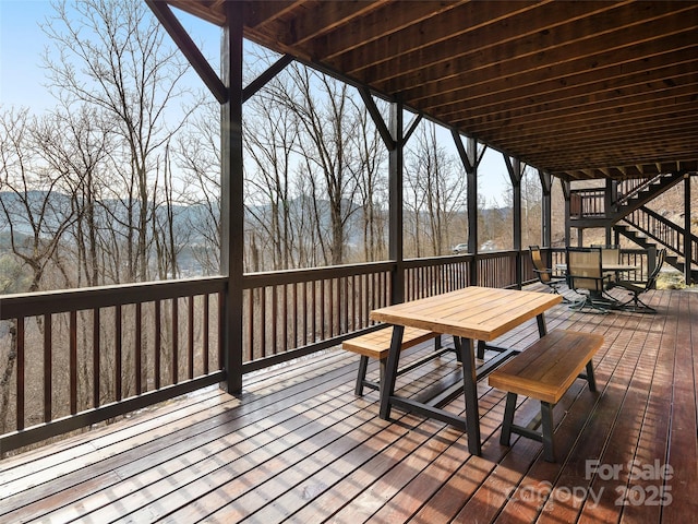 view of wooden terrace