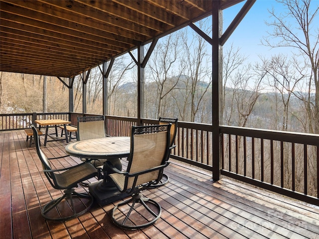 view of wooden terrace