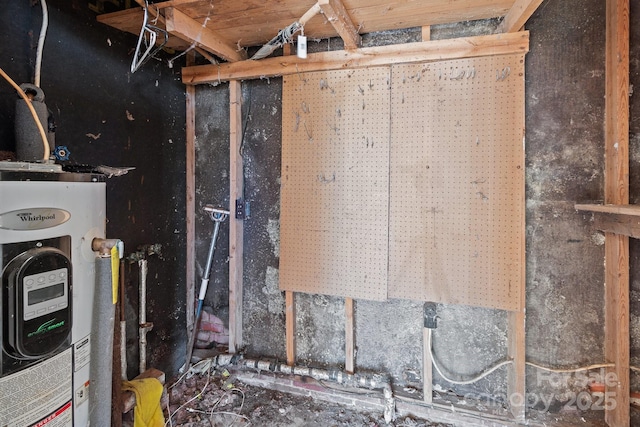 interior space featuring electric water heater