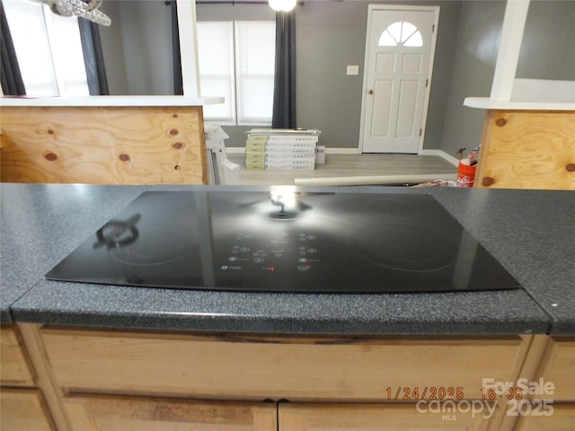 details with black electric stovetop