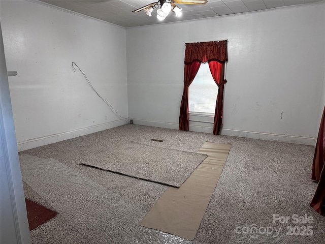 spare room featuring ceiling fan