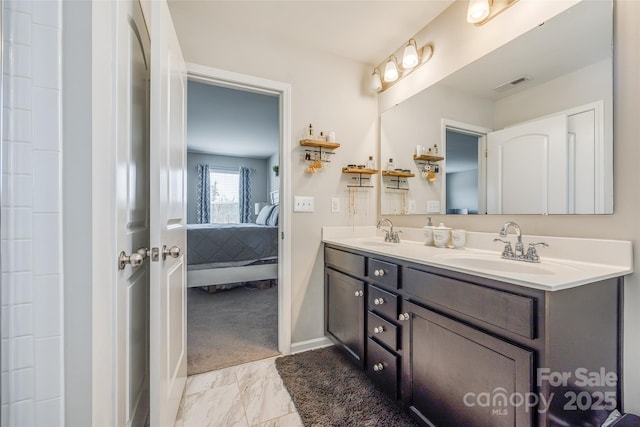 bathroom with vanity