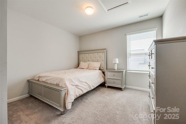 bedroom with carpet floors