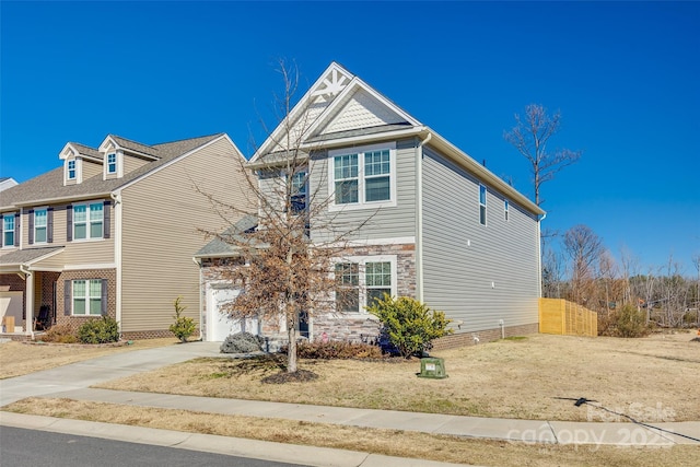 view of front of home featuring a garage