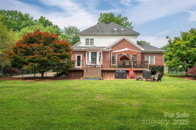 133 Castaway Trl, Mooresville, NC 28117 - back of property with brick siding and a deck